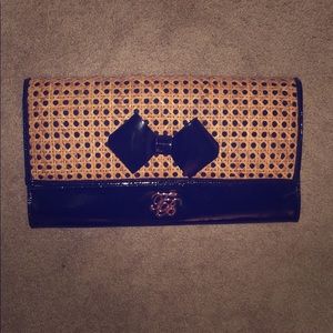 Ted Baker Patent Leather Straw Clutch Bag NWT